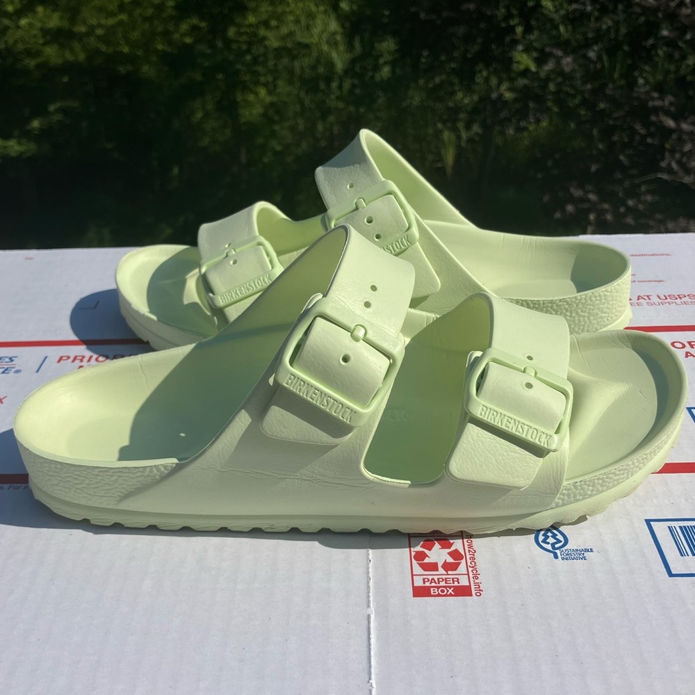 Birkenstock Arizona Essentials EVA - Faded Lime WMNS 8/MNS 6 Worn 2xs